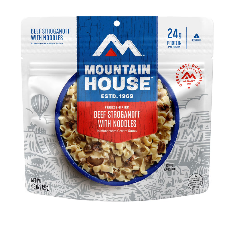 Beef Stroganoff with Noodles, Freeze-Dried Backpacking & Camping Food, 2 Servings