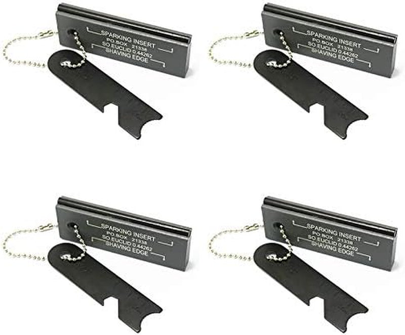 Magnesium Flint Fire Starter, Survival Fire Blocks with Striker for Camping/Hiking/Emergency (4 Pack)