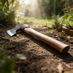 16.5" Camping Hatchet Axe, with Beech Wood Handle and 1065 High Carbon Steel Blade for Wood Cutting Outdoor Use