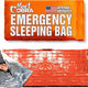 Emergency Sleeping Bag for Survival Gear and Supplies Life Bivy Sack Waterproof Mylar Emergency Blankets for Survival Kit Car Camping Gear Hiking Tac Bivvy Go Bags Supplies Sleep Sacks Shelter