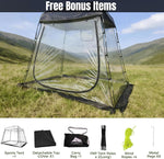 Waterproof Clear Weather Pod - Windproof Sport Shelter with Removable Top Cover, Sturdy Frame Bubble Tent for Cheering, Watching Sports, Fishing & Camping
