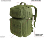 Fast Mover Tactical Backpack - Outdoor Hiking Pack for EDC Essential Gear (Red)