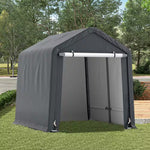 6.5 Ft. X 8 Ft. Gray Portable Outdoor Storage Shelter