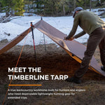 Timberline Desert Tan Tarp: Waterproof Camping Tarp for Hunting, Glassing, Hammock Rain Fly, Ultralight Backpacking Gear Sun Shelter & Heavy Duty Outdoor Protection