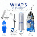 VFX All-In-One Portable Water Filter ? Survival Water Purifier for Camping, Hiking, Backpacking, and Emergency Preparedness with Gravity System