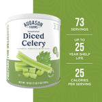 Dehydrated Diced Celery Emergency Food Supply, 73 Servings, 25 Year Shelf Life, Great for Cooking and Snacks - Dehydrated Meals, Survival Food Camping Essentials Can