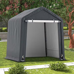 6.5 Ft. X 8 Ft. Gray Portable Outdoor Storage Shelter