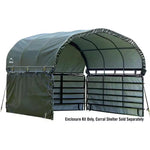 12 Ft. D X 12 Ft. W Enclosure Kit for Corral Shelter in Green with Uv-Treated, Heat-Sealed Panels