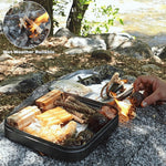 Tinferno Fire Starting Kit ? 100Pc Fire Starter for Campfires, Ferro Rod, Magnesium Flint, Char Cloth, Fatwood, Fire Kit, Camping, Bushcraft & Survival - Emergency Fire Starter Kit with Fire Tray