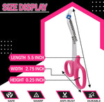 Set of 3 Pcs (Pink, Red, Black) Paramedic Utility Bandage Trauma 'Emt Ems Shears Scissors 5.5 Inch Stainless Steel, Nursing Scissors, Nurse Scissors, Emergency First Aid Scissors, 5.5"