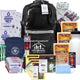 First My Family All-In-One 4 Person, 72 Hour Emergency Survival Kit for Fires, Earthquakes, Hurricanes, Floods, Tsunami and Other Disasters - Premium Black Backpack