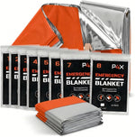 Mylar Blankets 8 Pack - Waterproof Emergency Blanket - Rip and Tear Resistant Survivalist Gear - Emergency Thermal Blanket for Outdoor Survival