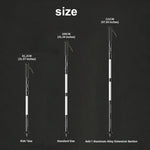 LED Glow Trekking Pole, Glowing Tactical Survival Hiking Stick, Light-Up Walking Staff, 6-Section Threaded Adjustable Design for Camping, Survival,Backpacking & Night Hiking