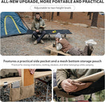 Armywild Folding Camping Cot, Height Adjustable Ultralight Backpacking Cot, Portable Camping Bed for Camping Hiking Travel Home