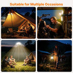 Camping Lights with Remote, 18000Mah Rechargeable Camping Lantern & LED Work Light, Detachable Tripod Stand up to 6.7 Ft, 3 Lamp Heads for Camping Essentials & Emergency, Black