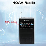 PR15 FM AM NOAA Emergency Pointer Tuning Radio Mini Handheld Radio Portable Pocket Radio Receiver with Weather Warning