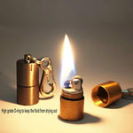 2 Pack Black Gold Keychain Peanut Lighter EDC Mini Waterproof Lighter for Fire Starter Survival Emergency Use Fluid Not Included