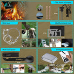 Survival Kit, Gifts for Fathers Day Men, Women, 251Pcs Emergency Survival Gear and Supplies Equipment, First Aid Kit with Crossbody Bag, Camping Essentials for Earthquake, Hiking, Outdoor Adventure