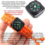 15Pcs Slip-On Wrist Compass Hard Shell Liquid Filled Mini Small Button Compass Paracord Bracelet for Outdoor Hiking Survival Wrist Watch Band 3/4" (20Mm)