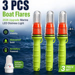 3Pcs Boat Flares, 2026 Upgrade Marine Flares,Visual Distress Signals for Boats, Waterproof and High Visibility for Fishing Vessels, Buoys (Green)