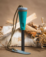 | Zünden PRO Ferro Rod Fire Starter Survival Tool – up to 15,000 Strikes, 3/8" Thick Fire Steel with Wood Handle, Striker & Lanyard – Waterproof Camping Essentials (Seawall)