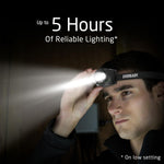 Rechargeable LED Headlamps by  (2-Pack), IPX4 Water Resistant Head Lights for Running, Camping, Emergency, Outdoors (USB Cable Included),Black (2-Pack),Adjustable