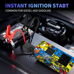 Jump Starter with Air Compressor, 8000A 150PSI Battery Jumper Starter Portable Tire Inflator Pump, 12V Jump Box Car Battery Jump Starter with Smart Jumper Cables, LED Light, LCD Display