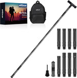 G2 Tactical Hiking Stick, Heavy-Duty 6-8 Section Adjustable Walking Staff for Men Women, Aerospace Aluminum Trekking Poles with Multi-Tool for Camping Wading Self Defense Overlanding