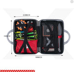 Roadside Emergency Car Kit (137Piece), with Jumper Cable, Car Safety Road Rescue Kit,Car Emergency Kit Gift for Father Women and Men,Tow Strap,Car Tool Kit (Black)