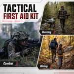IFAK Trauma Kit 18Pcs, Tactical First Aid Kit with Venom Extractor & Emergency Blanket, Trauma Kit Combat Pack for Trauma Wound Care, Gunshot, Outdoor, Hiking, Car & Camping