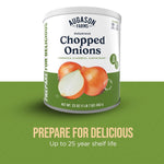 Dehydrated Chopped Onions Emergency Food Supply, 130 Servings, 25 Year Shelf Life, Great for Cooking and Baking - Dehydrated Meals, Survival Food Camping Essentials Can
