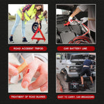 Roadside Emergency Car Kit (137Piece), with Jumper Cable, Car Safety Road Rescue Kit,Car Emergency Kit Gift for Father Women and Men,Tow Strap,Car Tool Kit (Black)