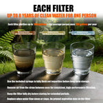 High-Capacity Survival Water Filter Straw Kit with Emergency Whistle, Lightweight Reusable Portable Water Straw for Camping, Hiking, Backpacking & Emergency Preparedness(1 Pack)