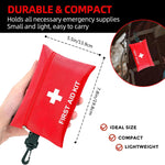 Small First Aid Kit -98 Piece First Aid Kit, Small Travel First Aid Kit Treat and Protect Most Injuries,Mini First Aid Kit Ready for Emergency at Home, Outdoors, Car, Camping, Workplace, Hiking.