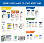 746000 Smartcompliance 50-Person ANSI A+ and OSHA Compliant First Aid Kit for Business, Large Metal First Aid Cabinet with Medications, 241 Pieces