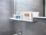 H201 Shower Radio AM/FM Waterproof, Weather Alert Radio, White