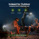 Portable Misting Fan for Outdoor Cooling, [24-90Hrs] Battery Powered Mist Fans with Water Misters & LED Lantern, 8-Inch, 250Ml Tank, for Patios, Home, Outside, Camping, Outdoor&Indoor Use