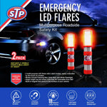 Emergency LED Road Flares, 3 Separate Lighting Modes, Battery-Powered (2-Pack)