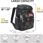 26 Qt. Tactical Insulated Leak-Proof Waterproof Heavy Duty Backpack Cooler for Outdoor Camping Hiking Beach
