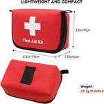 6Pcs Mini Empty First Aid Bag, 5.5X3.5X1.5 Inches Small First Aid Kit, Emergency Medical Essentials Pouch Bag for Travel, Car, Home, Office, Camping, Outdoors, Hiking (Bag Only)