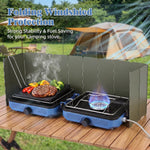 Camping Stove,2 Burner Propane Camping Stove with Windscreen,30,000 BTU Portable Propane Stove with Carry Bag,Outdoor Cooking Stove Set for Camping Gear,Rv Essentials,Camp Gifts for Man,Blue