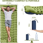 Camping Sleeping Pad Extra Thick Durable Camping Inflatable Mat with Air Pillow for Backpacking Hiking Traveling