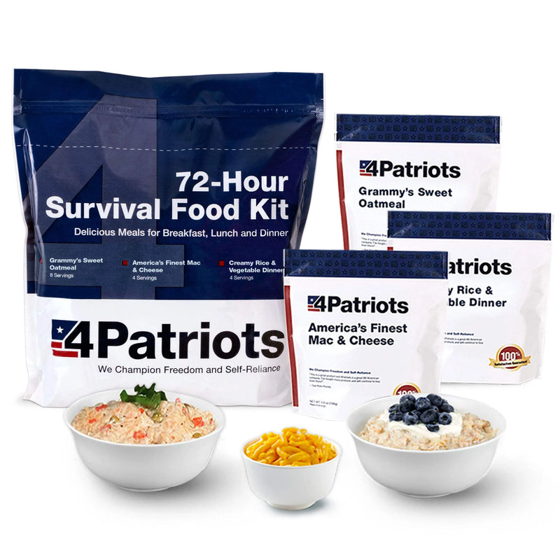 Emergency Food Supply - 72-Hour Survival Kit - Freeze Dried Food - 25-Year Shelf Life - 16 Servings