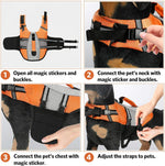Dog Life Jacket Swimming Vest, Adjustable Dog Flotation Vest High Reflective Pet Life Preserver with Rescue Handle for Small Medium Large Dogs (X-Large, Orange)