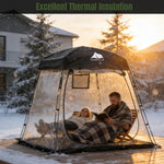 Waterproof Clear Weather Pod - Windproof Sport Shelter with Removable Top Cover, Sturdy Frame Bubble Tent for Cheering, Watching Sports, Fishing & Camping