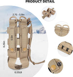 Molle Water Bottle Holder for Backpack,Drawstring Adjustable Straps Molle Pouches for 20 32 36 48 Oz Water Bottle