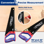 16-Inch Universal Handsaw with Non-Slip Comfortable Handle, Anti-Rust Wood Saw with Chip Removal Design, Heavy-Duty for Cutting Wood, Laminate, PVC