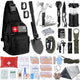 Survival Kit, Gifts for Fathers Day Men, Women, 251Pcs Emergency Survival Gear and Supplies Equipment, First Aid Kit with Crossbody Bag, Camping Essentials for Earthquake, Hiking, Outdoor Adventure
