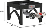 Gasone Propane Single Gas Burner 200,000BTU Heavy Duty - 0-20 PSI Adjustable Regulator and Hose Camp
