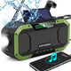 5,000mAh Solar Crank Weather Radio - Bluetooth